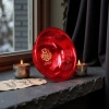 The red circular wedding gift plate is a festive Chinese-style wedding tableware and an excellent gift details Picture